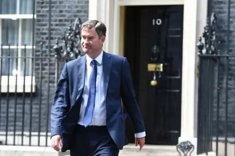 PA David Gauke MP leave 10 Downing Street