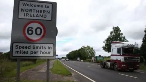 PA Welcome to Northern Ireland sign