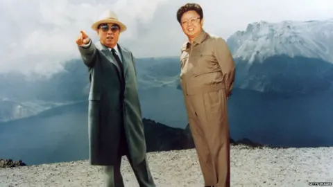 Getty Images Kim Il-sung and Kim Jong-il in 1994