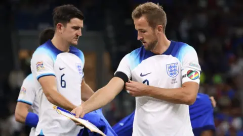 Getty Images Harry Kane wears LGBT captain's armband