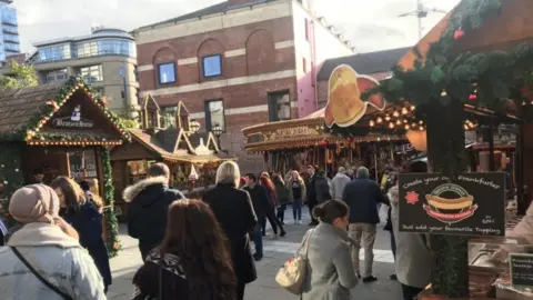 BBC Crowds at the Christmas market