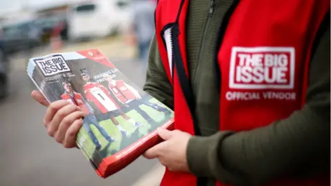 PA Media The Big Issue seller