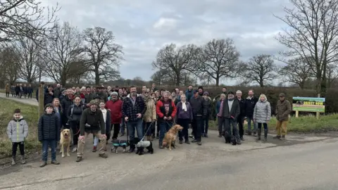 Protest over the solar farm in Malton on 4 March