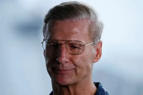 Reuters Vice Admiral Joseph Aucoin, U.S. 7th Fleet Commander, attends a media briefing on the status of the U.S. Navy destroyer USS Fitzgerald, damaged by colliding with a Philippine-flagged merchant vessel, and the seven missing Fitzgerald crew members, at the U.S. naval base in Yokosuka, south of Tokyo, Japan 18 June 2017.