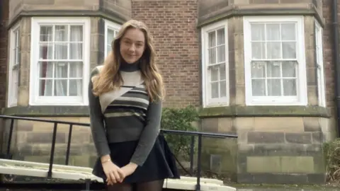 Julia Żelazo Julia Żelazo pictured outside her university accommodation building