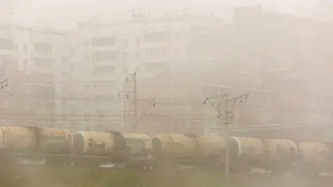 Getty Images Irkutsk blanket of smoke, 9 Aug 21
