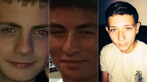 From left: George Wilkinson, Harry Louis Rice and Josh Kennedy