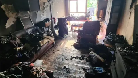 TWFRS A burnt out home