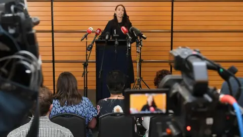 Getty Images Jacinda Ardern announces her resignation