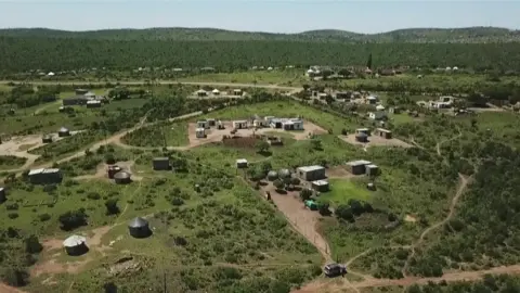 Aerial view of the village