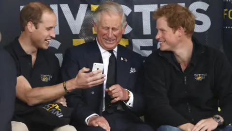 Getty Images Prince William, Prince Charles and Prince Harry