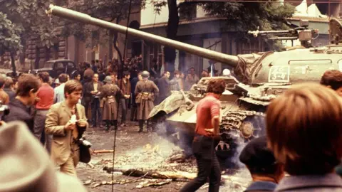 Getty Images Soviet forces in Prague in 1968