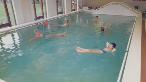 Droitwich Spa Heritage Centre'  Picture of people using the baths courtesy of Droitwich Spa Heritage Centre