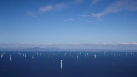 Reuters Aerial view of an offshore wind farm