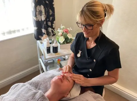 BBC Rebecca Faulkner with a client