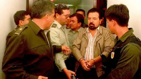 Getty Images Image shows arrest of Gilberto Rodríguez Orejuela