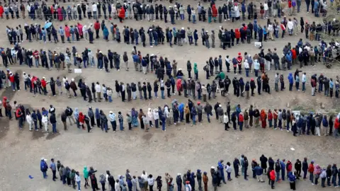 Reuters Queue outside polling station in Nairobi city centre