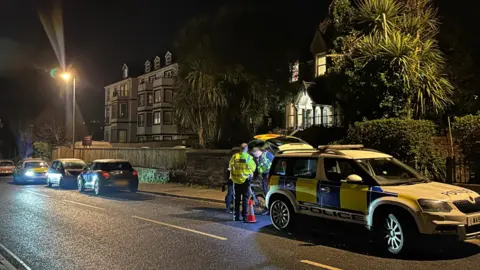 Devon and Cornwall Police Police at Pendennis Point