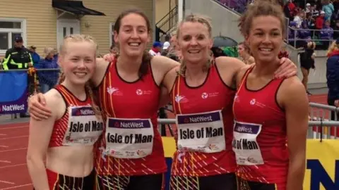 Manx Radio Women's relay team