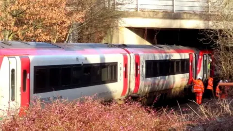 Harvey Train stopped near Wrexham