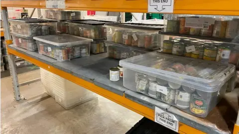 BBC Foodbank shelf