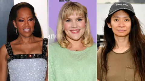 Getty Images Regina King, Emerald Fennell and Chloe Zhao