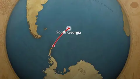 Mark F Gibson South Pole route map