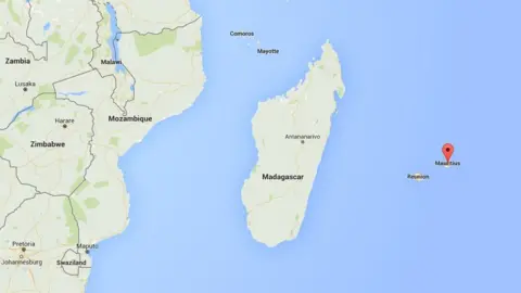 Google Mauritius on the map