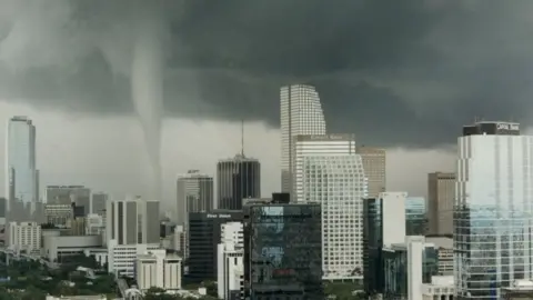 Getty Images A tornado in Miami