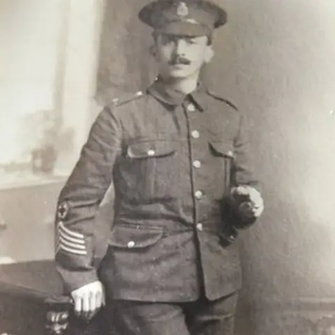 Family Photo William Ensor in his military uniform