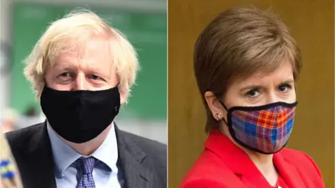 PA Media/Reuters Boris Johnson and Nicola Sturgeon