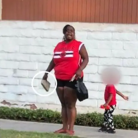 CBS Los Angeles A woman is seen holding an object a witness says she used to beat the elderly man