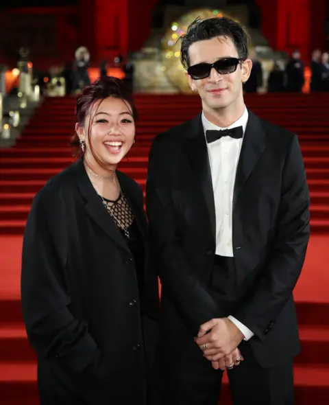 Getty Images Matty Healy from The 1975 with Beabadoobee at the 2018 British Fashion Awards