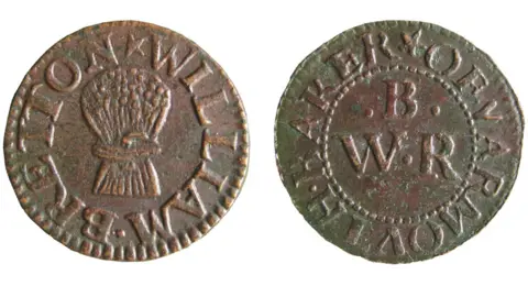 Norfolk Token Project 17th Century William and Rebecca Bretton trading token