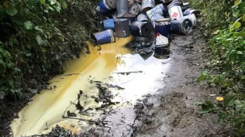 Portsmouth Water dumped containers