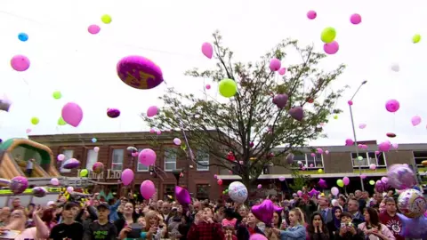 BBC Balloons let off for Saffie