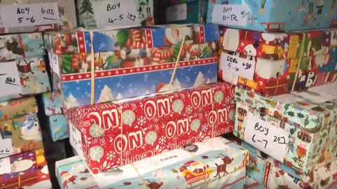 BBC shoebox appeal donations