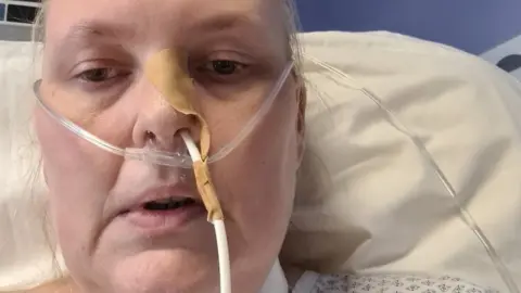 Handout Michelle Kibble in hospital