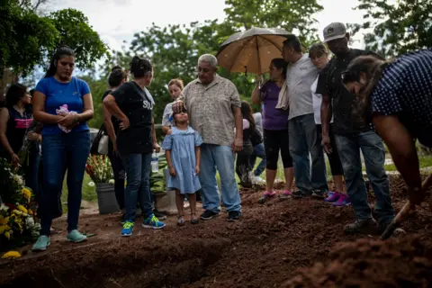 ALEJANDRO CEGARRA Family and friends at the burial of Luis Alfredo Chávez in Los Mochis