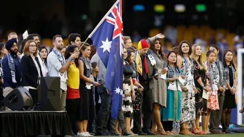 Getty Images A citizenship ceremony takes place in Melbourne in January