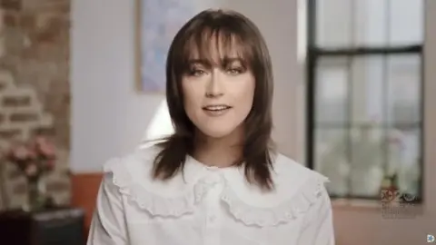 Getty Images Ella Emhoff appears in the livestream of the 2020 Democratic National Convention