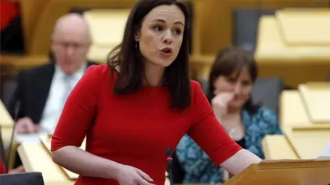 Getty Images Kate Forbes delivers a Budget to the Scottish Parliament