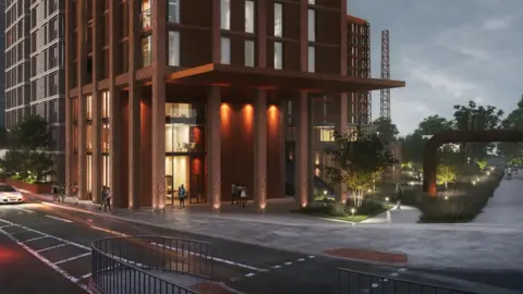 Hawkstone Properties A proposed block of flats as seen from the junction with Northam Road