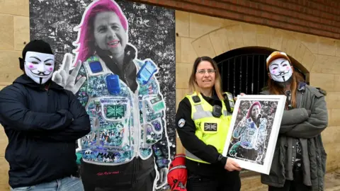 The Postman The Postman with river rescue boat worker Sally Waddington
