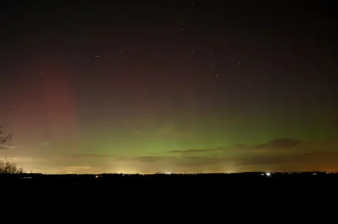 Nigel Wood Aurora Borealis seen from Langar in the Vale of Belvoir