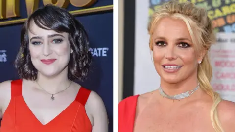 Getty Images Mara Wilson and Britney Spears in 2019