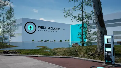 West Midlands Gigafactory Artist's impression of the West Midlands gigafactory