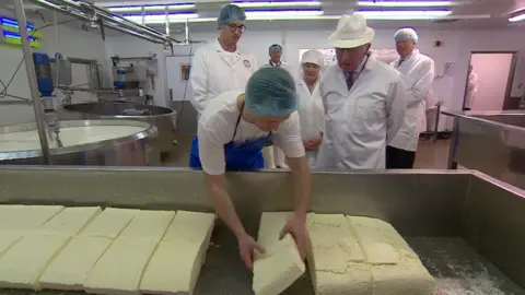 BBC Prince Charles at Cornish Yarg factory