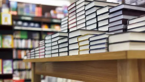 Getty Images Books in a library