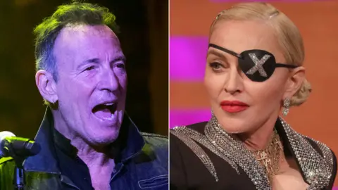 Getty Images/PA Bruce Springsteen and Madonna